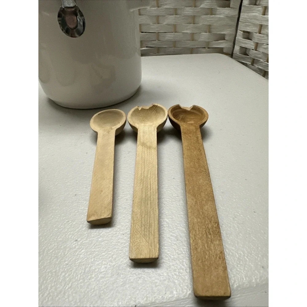 China 3 piece Canister Set W/ Wooden Spoons White Locking Lids